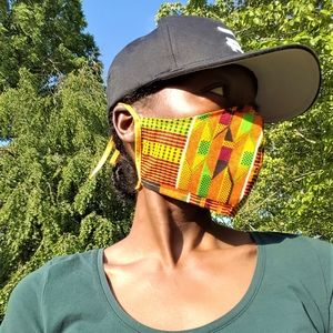 Unisex Handmade Fabric Face Mask w/ Filter Pocket
